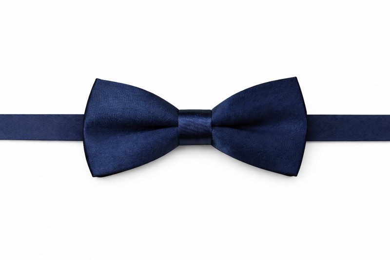   Gyerek szatén csokornyakkendő - Sötétkék